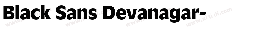 Black Sans Devanagar字体转换